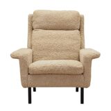 Beige armchair, Danish design, 1960s, designer: Arne Vodder, manufacturer:
