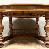 Solid oak Renaissance table with extensions circa 1850 (320 cm)