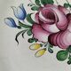 Set of three antique hand-painted plates