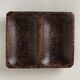 Set of two small trays or catchalls in Art Deco style made of palm wood.