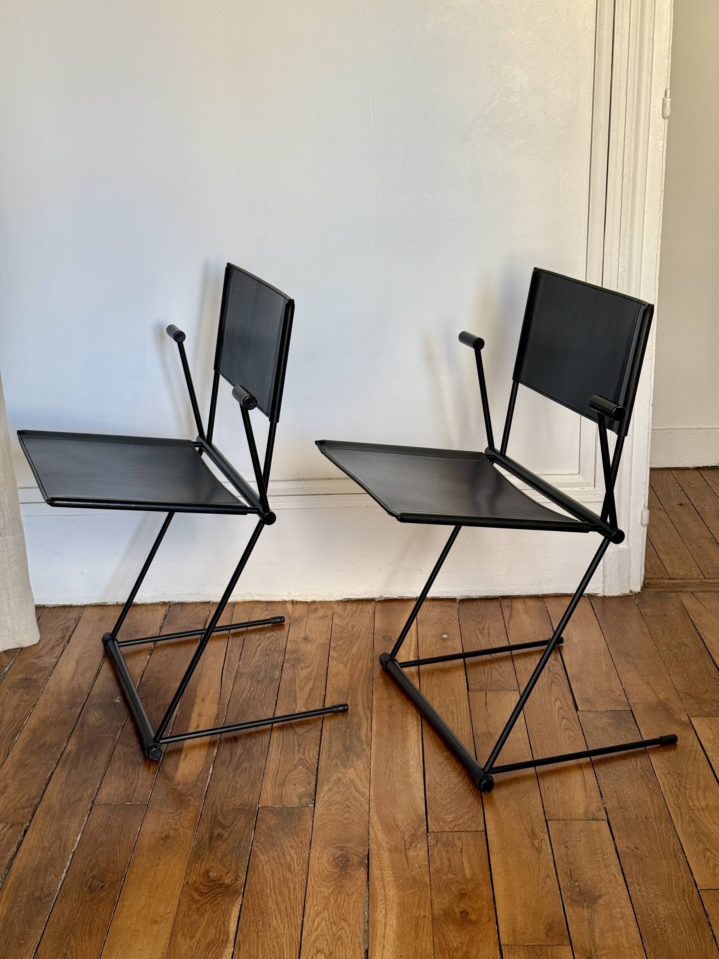 Pair of ballerina chairs by Herbert Ohl for Matteo Grassi 1990