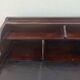 Colonial desk in wood and leather with armchair
