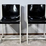 Pair of Lacquered Wooden chairs, signed P.Gautier -1960