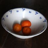 Blue salad bowl Digoin Art Deco Flowers