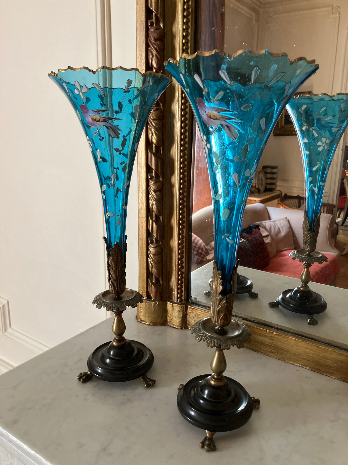 Napoleon III tulip vases