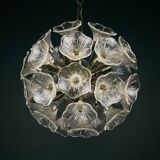 Large Sputnik flower pendant in Murano by Paolo Venini for Veart, Italy, 1960s.