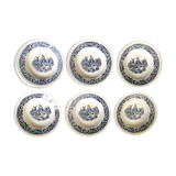 Set of 6 country-style soup plates