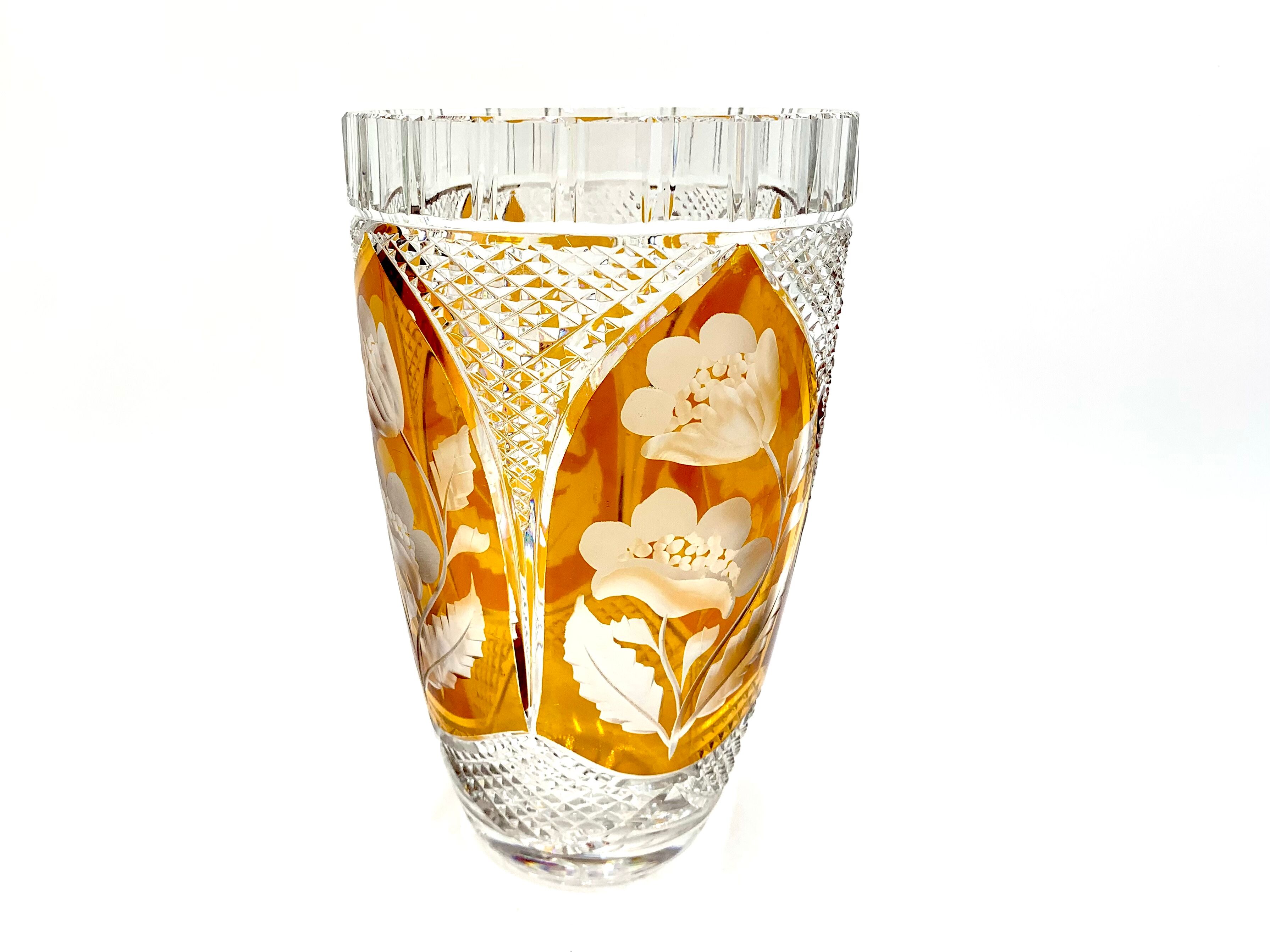 Crystal vase, Julia Glassworks, 1960s