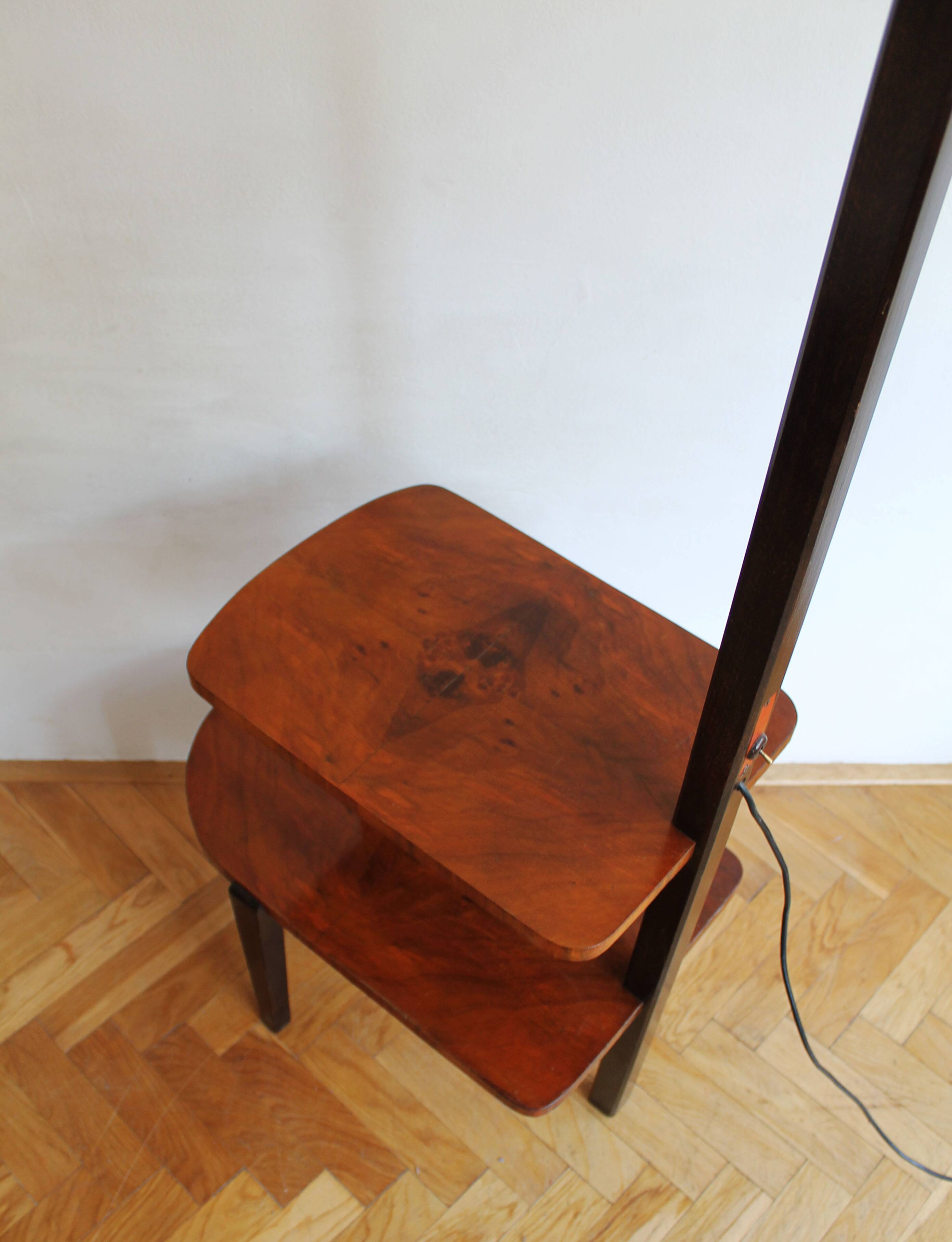 1950s Modernist Floor Lamp with Shelves