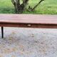 Oak farmhouse table nineteenth century feet spindles 2 drawers 199cm