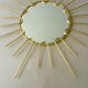 Mirror shape Sun brass of the 1970s 43x43cm