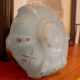 Vintage ceiling light in light blue glass with new frame.