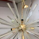 Transparent triedro murano glass sputnik chandelier