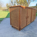 Buffet en rotin et cannage