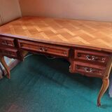 Louis xv style desk with its glass top