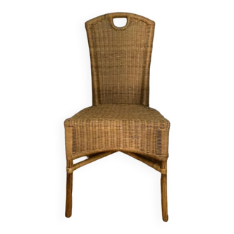 Rattan chair high back vintage