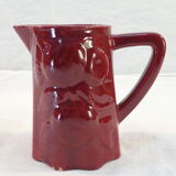 Pitcher vintage red slurry in faience of st clement with fruit