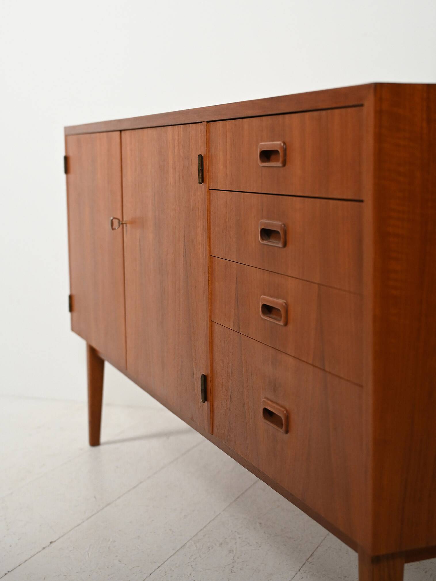 Early-1960s Scandinavian teak sideboard with drawers
