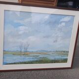 Tableau paysage gouache