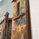Vintage oil painting "Mediterranean Seaside" – Signed Rossini