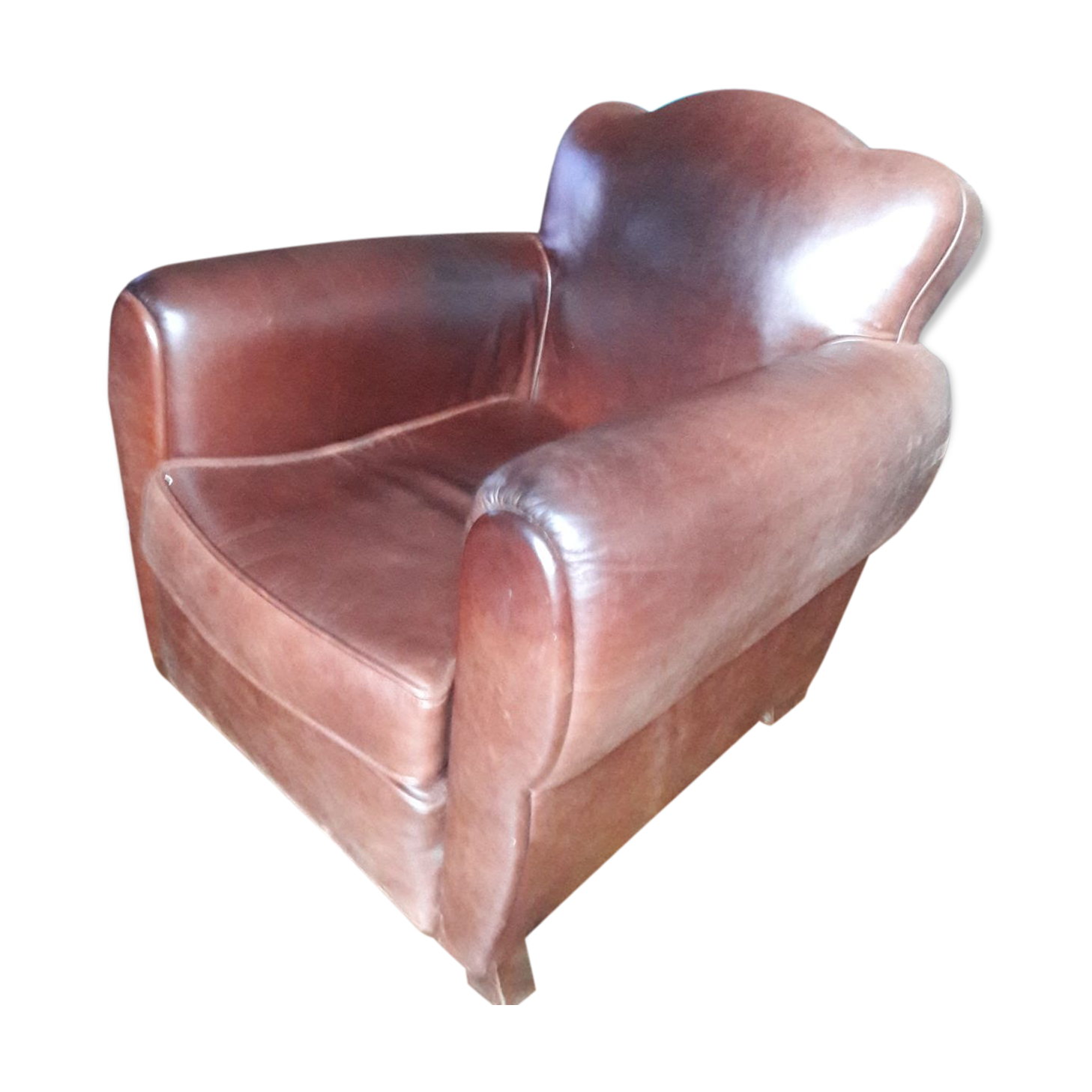 Art deco leather club Chair