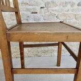 Pair of bistro chairs with perforated seat