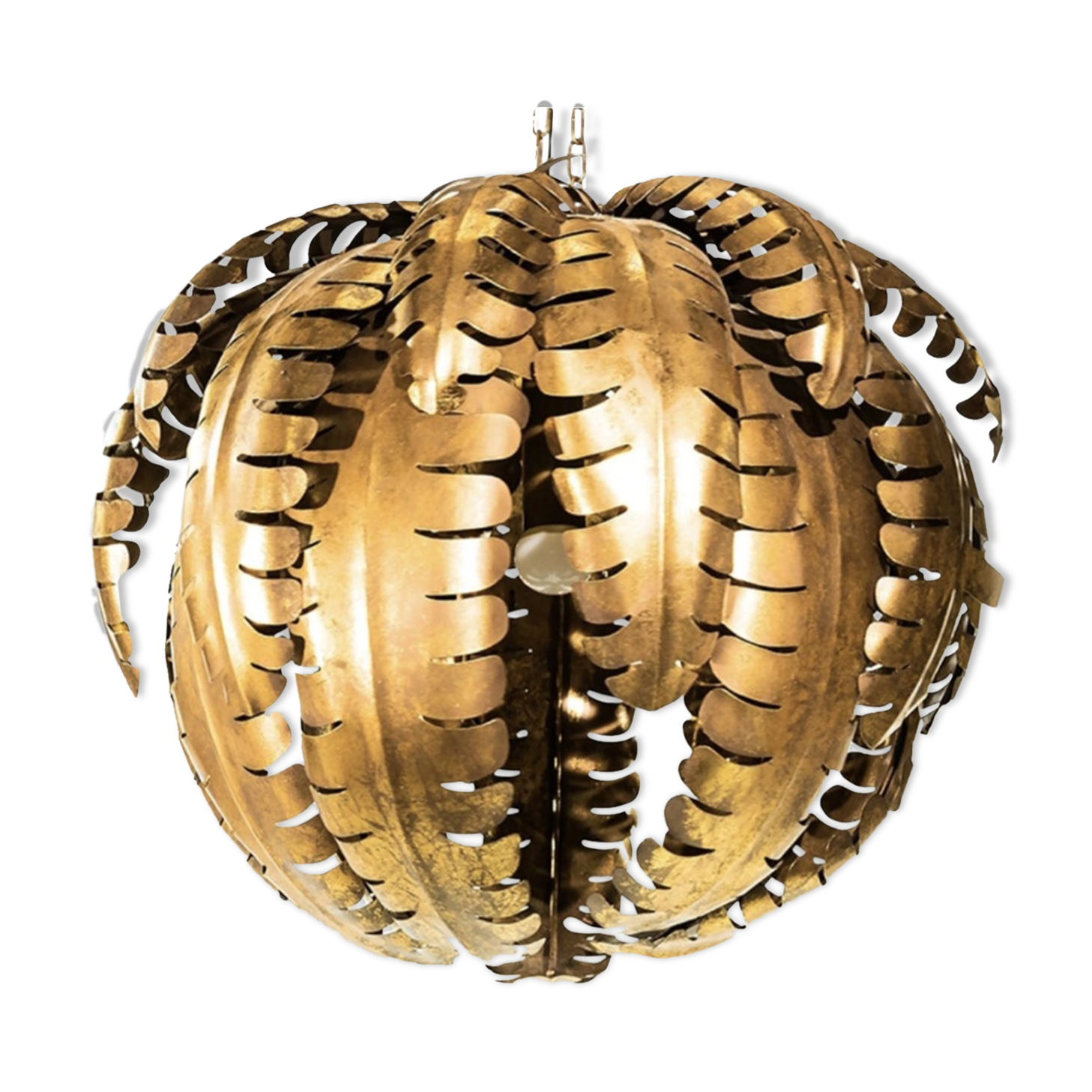 Golden metal palm chandelier 70