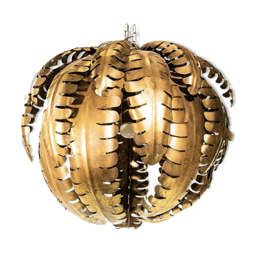 Golden metal palm chandelier 70