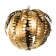 Golden metal palm chandelier 70