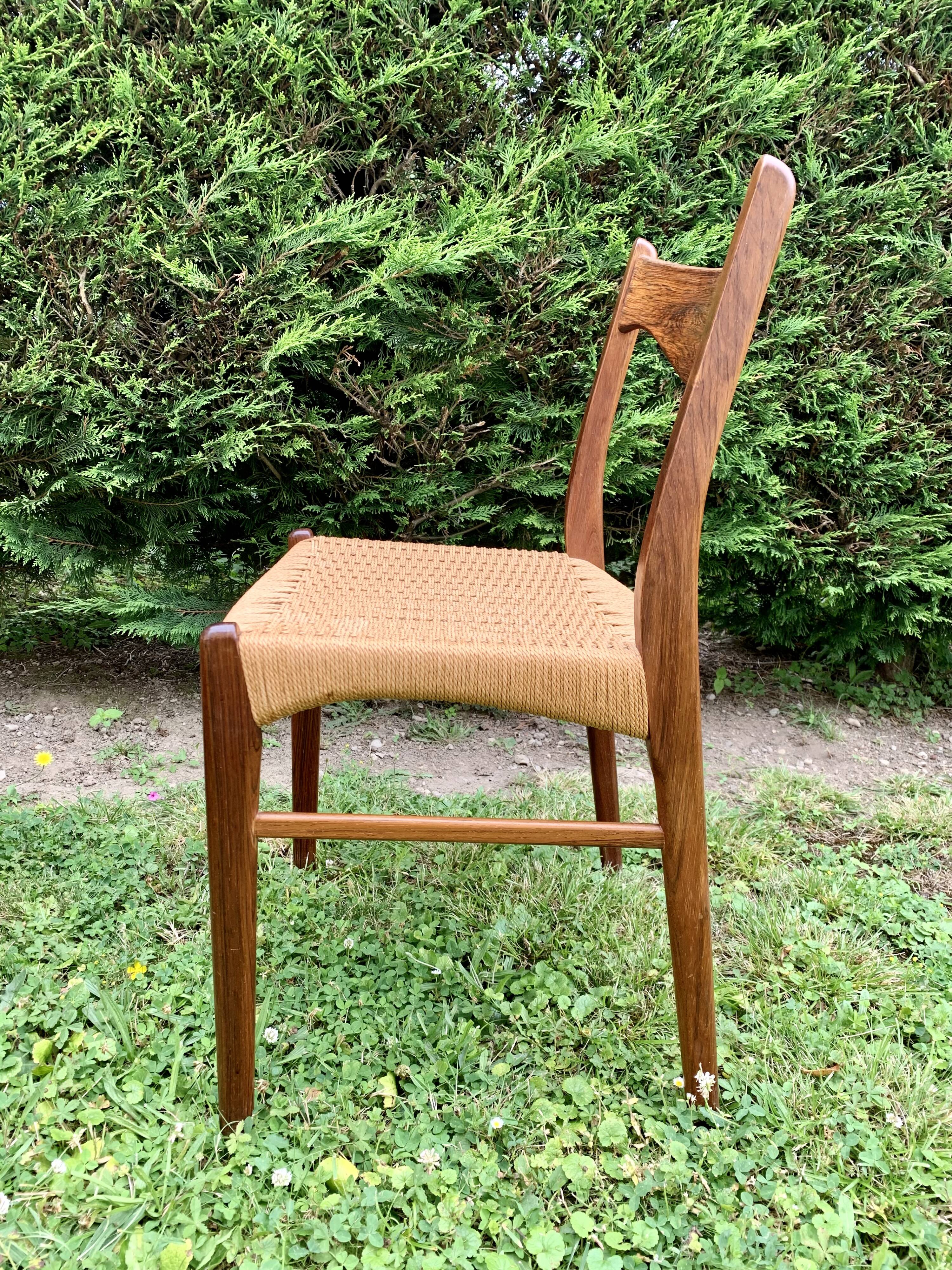 Suite of 6 chairs by Arne Wahl Iversen for Glyngøre Stolefabrik 60s