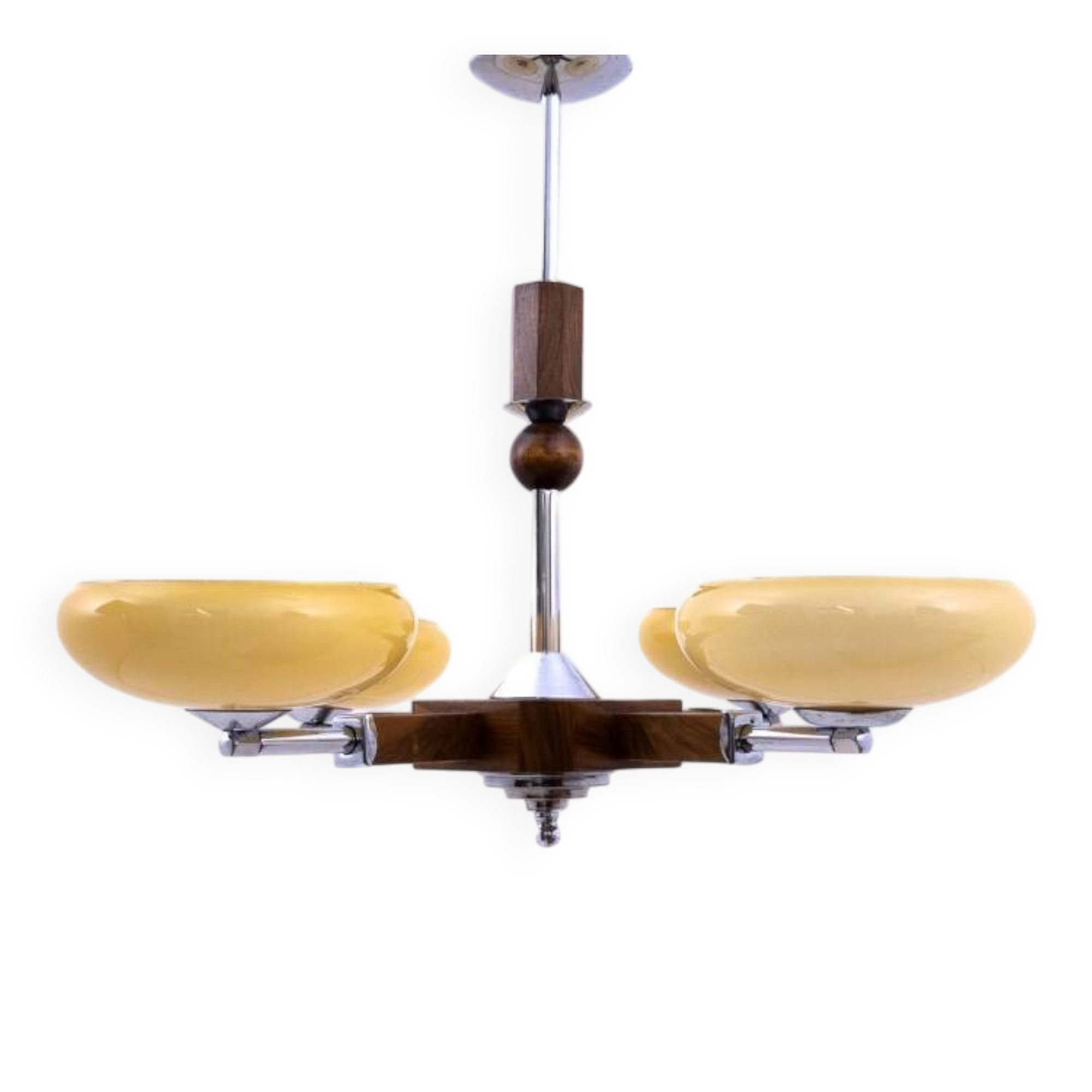 1950s Art Deco chandelier, Poland.