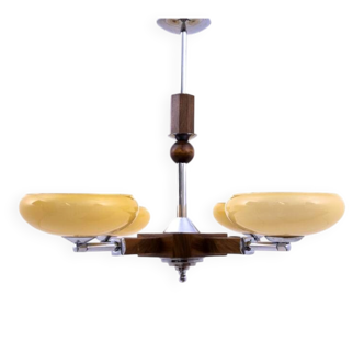 1950s Art Deco chandelier, Poland.