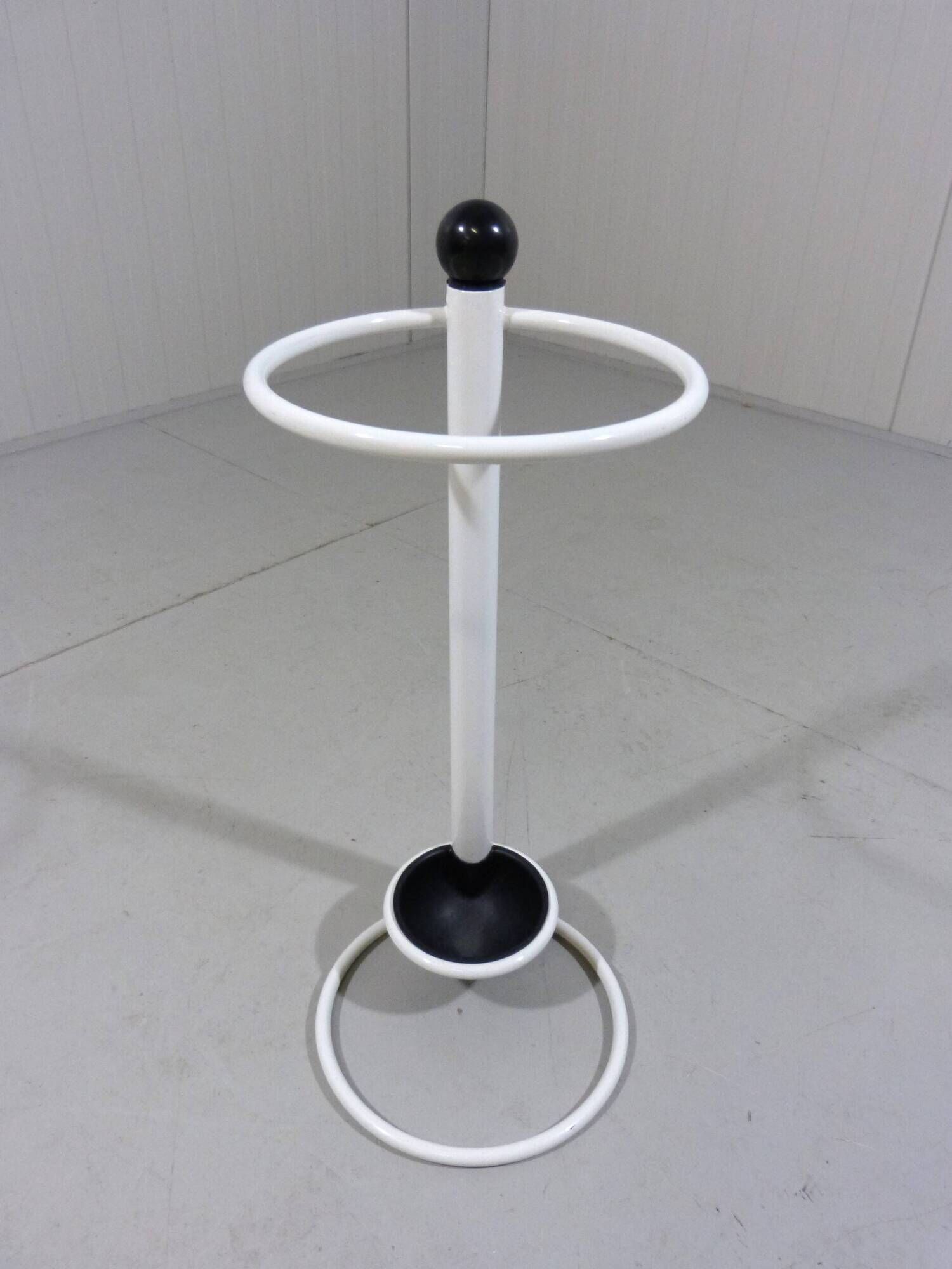 Umbrella stand in white & black by D-TEK 1980’s
