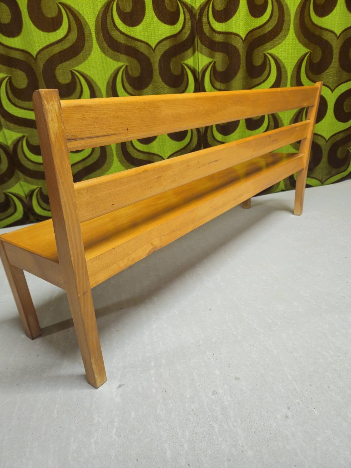 Vintage 1970s children's school bench