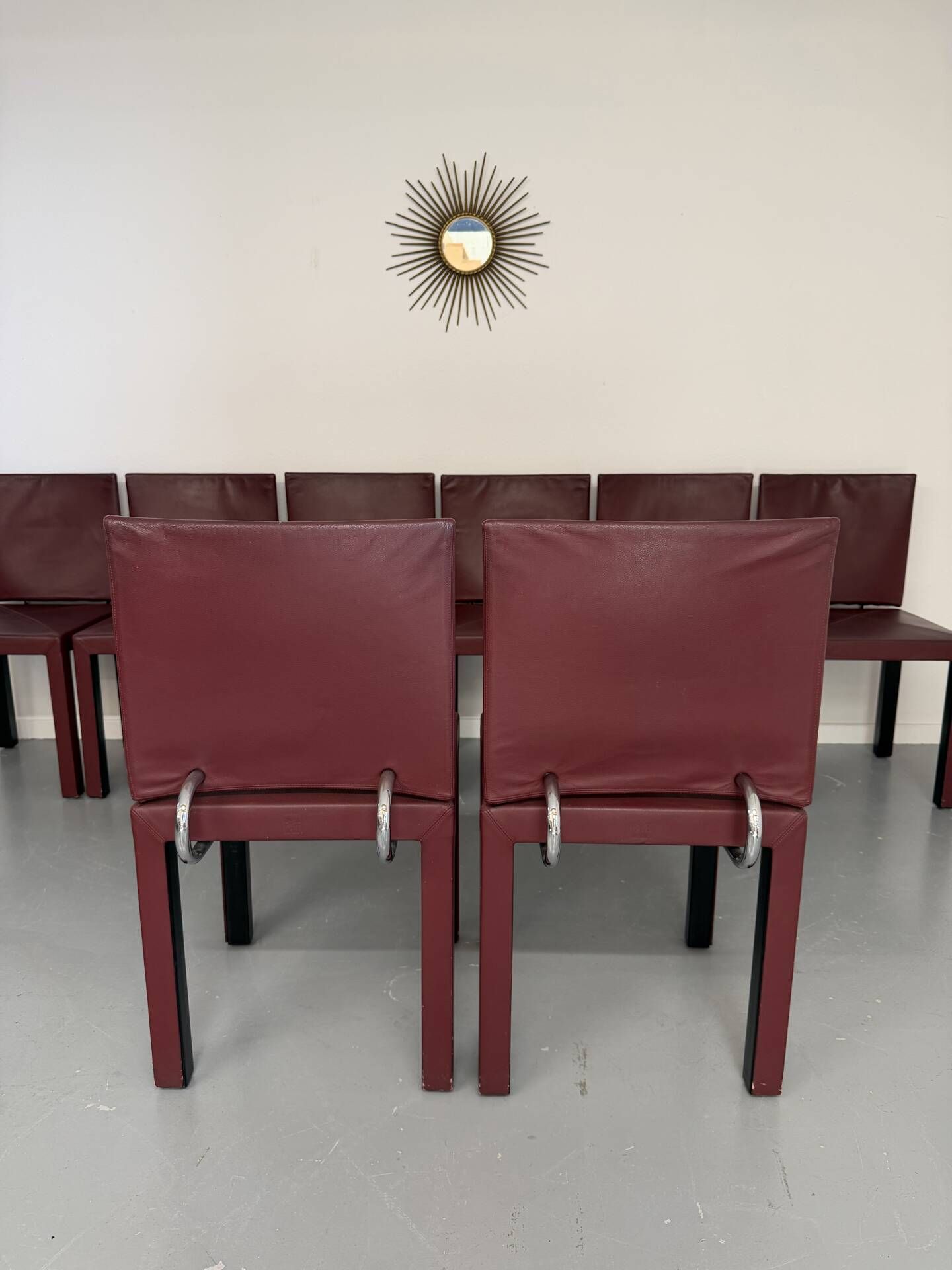 Set of 8 Arcadia chairs designed by Paolo Piva for B&B Italia from the 1980s.