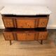 Commode Transition stamped by François Daidé, with a white marble top.