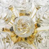 sectacular Sputnik ceiling lights with glass snowballs by Doria, Germany, 1970s.