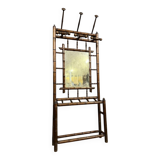 Chinese style bamboo coat rack with umbrella stand circa 1880