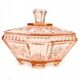 Art Deco bonbonniere, rose glass, Germany, 1960s