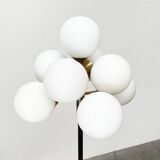 German brass floor lamp in Space Age style from the mid-century by Kaiser Leuchten, 1960s.