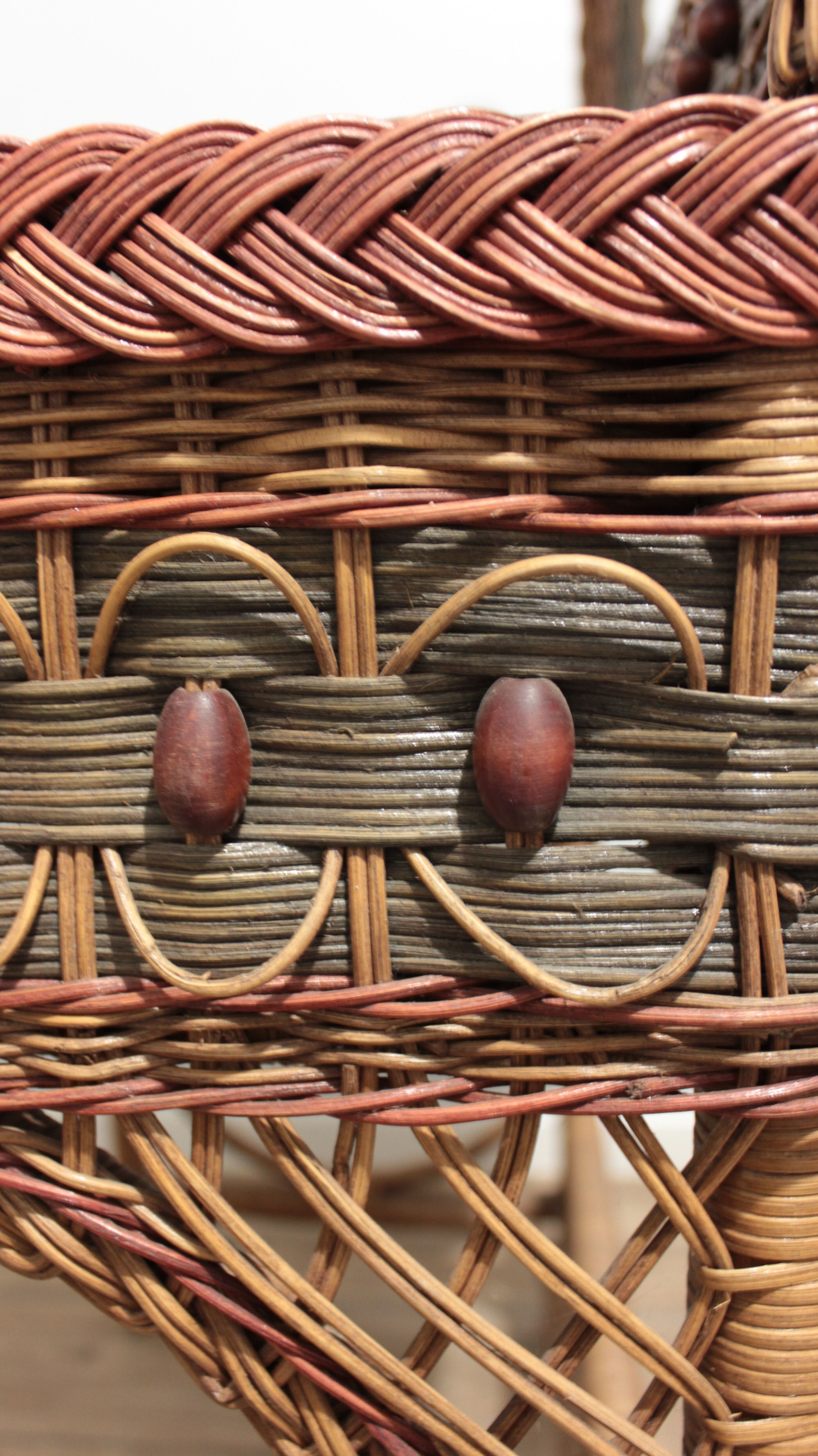 70s wicker and rattan hairdresser