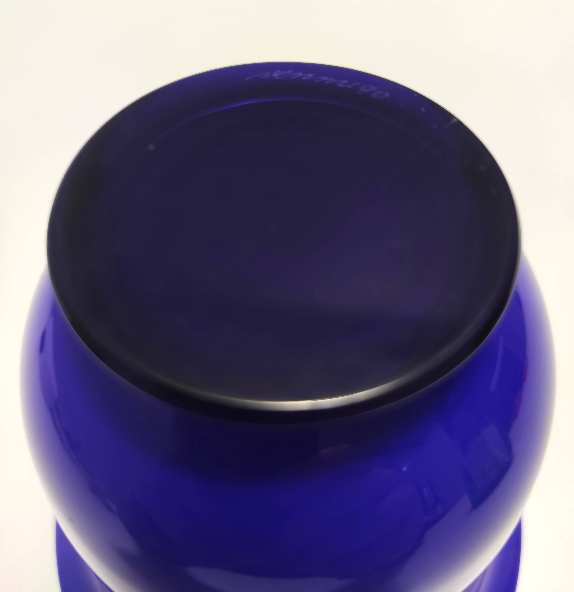 Royal Blue Opaline Glass Vase by Paolo Venini, "Anni Trenta" series