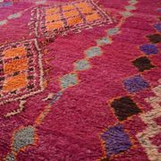 Large Burgundy Moroccan rug 196 x 472 cm - Vintage Moroccan Wool Rug Boho