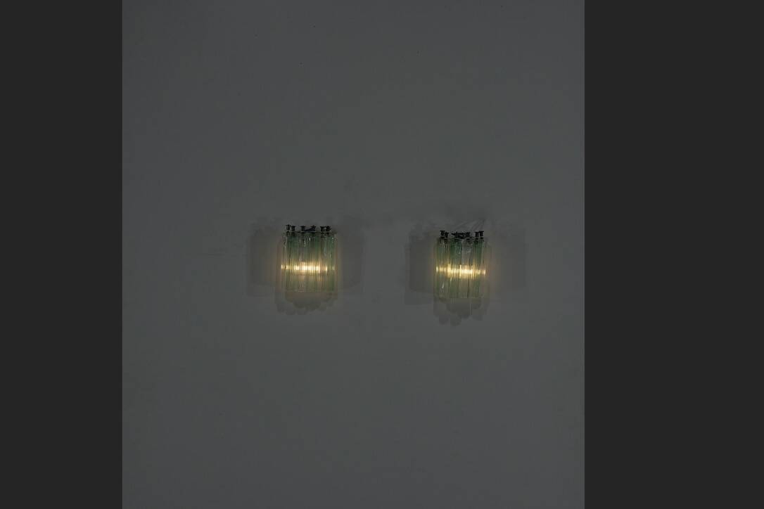 Pair of Murano glass wall sconces, Italy, 1960s.