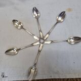 6 cuillères à café argenté Art Déco