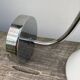 Wall lamp in silver metal and white glass