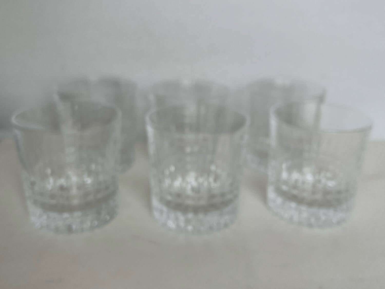 6 crystal whiskey glasses