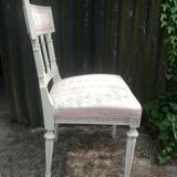 Series of 4 patinated Louis XVI style chairs