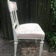 Series of 4 patinated Louis XVI style chairs