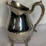 Old American silver metal water pitcher early twentieth century